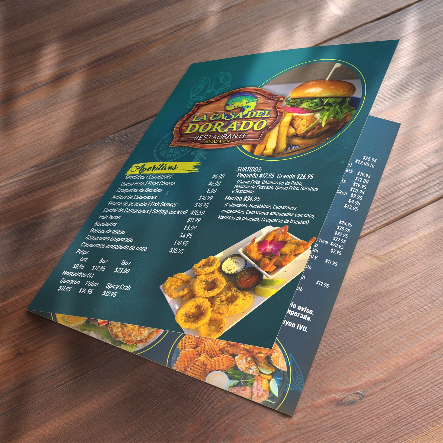 Menús para Restaurantes y Negocios
